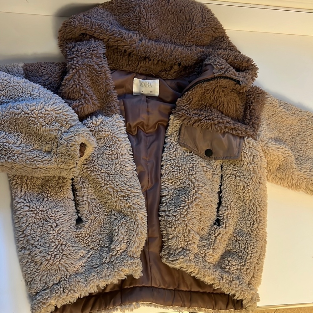 Zara Girls Fleece Zip-Up Jacket